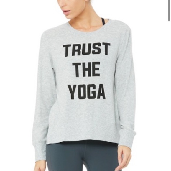 ALO Yoga Tops - Alo - Trust the Yoga - Glimpse Sweatshirt Long Sleeve Top